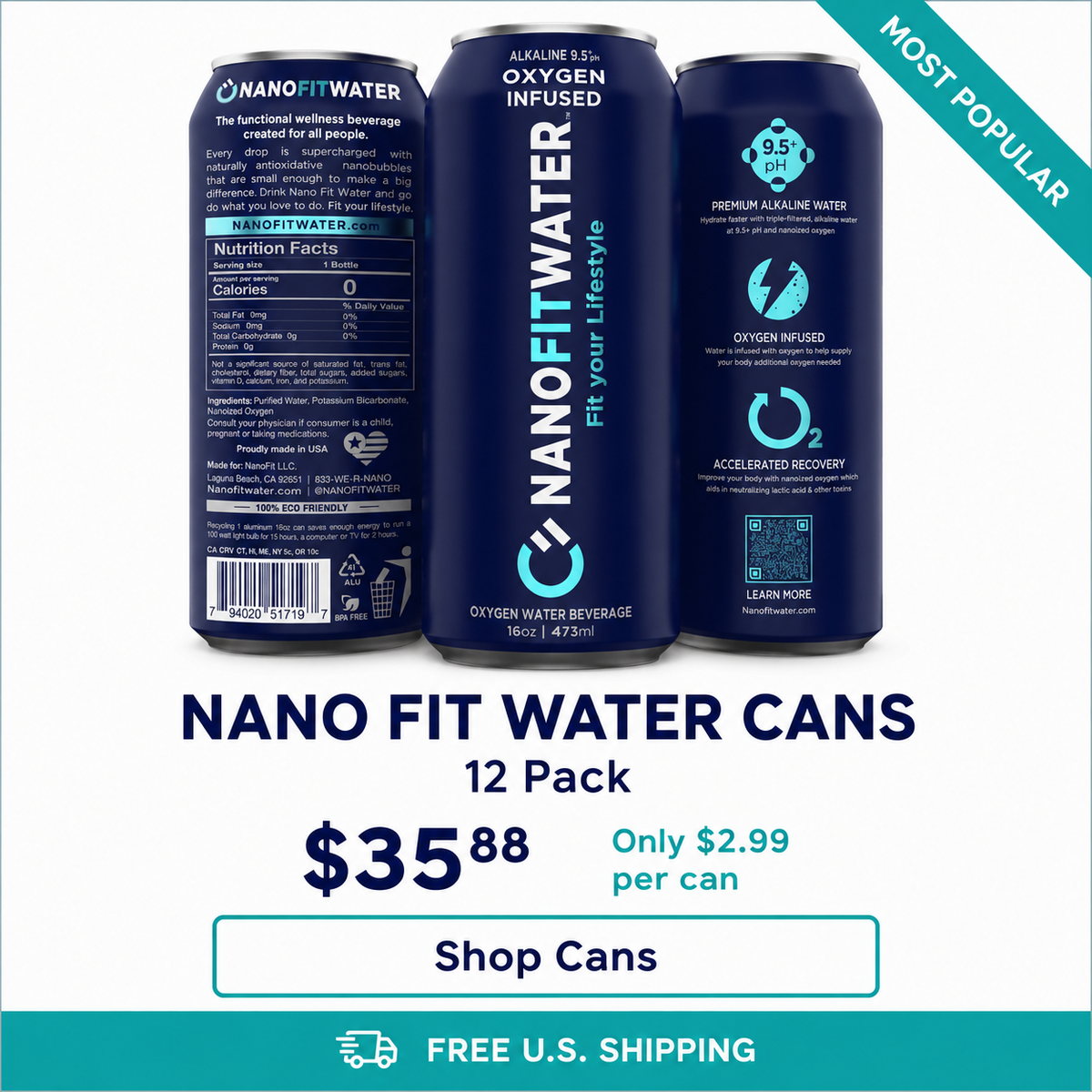 Nano Fit Water can and case