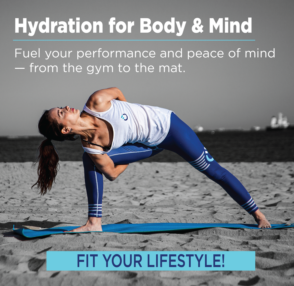 Athlete stretching with Nano Fit Water