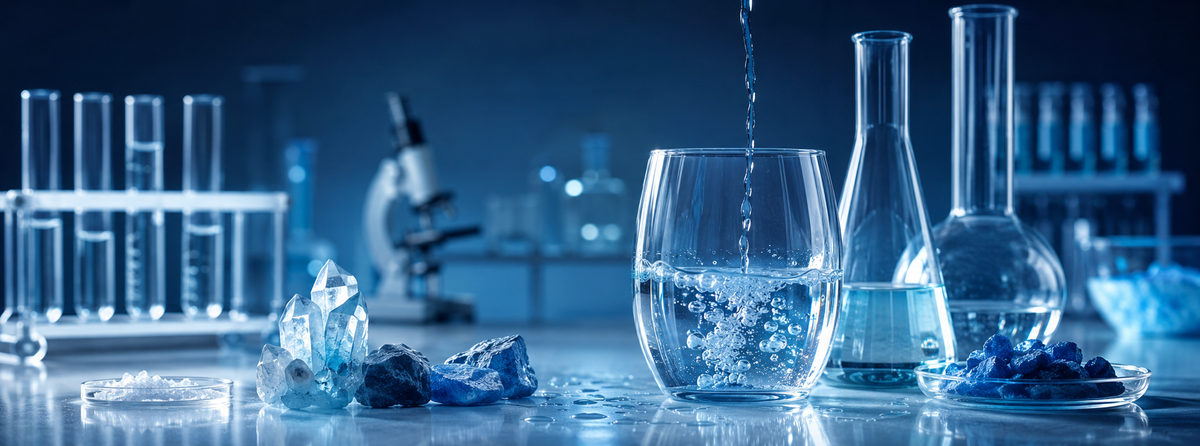 Alkaline water and pH laboratory visual for Nano Fit Water Oxygen Lab