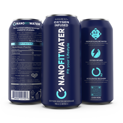 Nano Fit Water Cans | Dual Oxygen Alkaline Water 9.5 pH