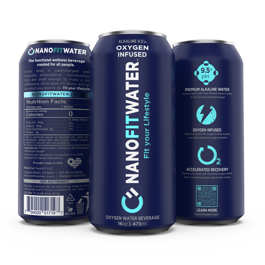 Nano Fit Water Cans | Dual Oxygen Alkaline Water 9.5 pH